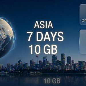 חבילת גלישה לחול Asia Zone 2 — 10GB / 7 ימים