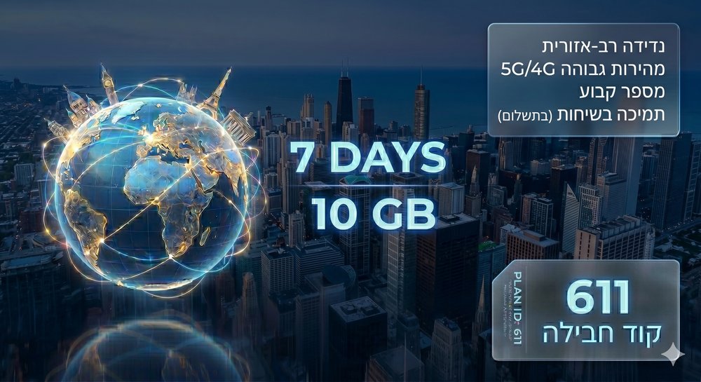 אירופה - 10GB / 7 ימים