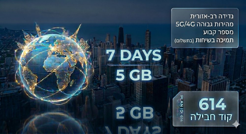 אירופה+ - 5GB / 7 ימים