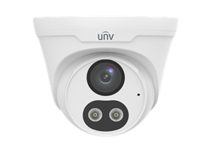 מצלמת כיפה צבע מלא בלילה 4MP לתנאי חוץ מסדרת EasyStar-DL, עדשה קבועה 2.8 מ"מ, תאורת לילה: IR ו WarmLight ל30 מטר, מיקרופון וספיקר מובנים