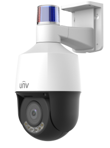 מצלמת PTZ צבע מלא בלילה, 4MP לתנאי חוץ מסדרת Color-Hunter-Wise-ISP עדשה חשמלית 2.7-13.5 מ"מ, תאורת לילה: WarmLight ל40 מטר, אורות אזהרה בצבע כחול אדום בזמן גילוי והשמעת הודעות חירום, מעקב אוטומטי אחרי