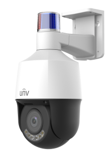 מצלמת PTZ צבע מלא בלילה, 4MP לתנאי חוץ מסדרת Color-Hunter-Wise-ISP עדשה חשמלית 2.7-13.5 מ"מ, תאורת לילה: WarmLight ל40 מטר, אורות אזהרה בצבע כחול אדום בזמן גילוי והשמעת הודעות חירום, מעקב אוטומטי אחרי