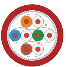 כבל רשת CAT7 תקן דלתא נחושת SFTP אורך 100מ'