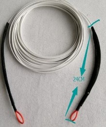 כבל דרופ אופטי, מוכן עם 2 מחברי LC APC Simplex בשני צידי הכבל, מעטה PVC משוריין ועם שרוול משיכה יחודי להשחלות. 20M