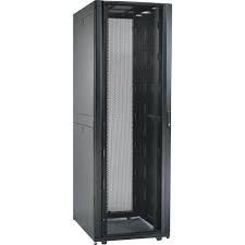 ארון תקשורת 42U בגודל 600*600 דלת מחוררת שחור