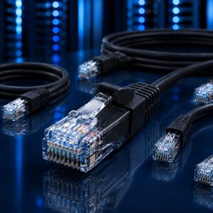 כבל רשת מגשר 2000MHZ SFTP CAT8 שחור 1מ'