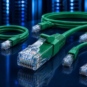 כבל רשת מגשר FTP CAT6 ירוק 0.3מ'