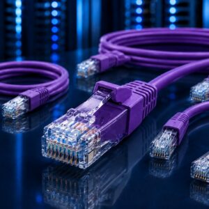 כבל רשת מגשר FTP CAT6 סגול 0.3מ'