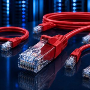 כבל רשת מגשר FTP CAT6 אדום 0.3מ'