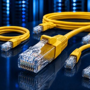 כבל רשת מגשר FTP CAT6 צהוב 0.3מ'