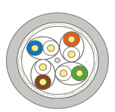 כבל רשת SFTP CAT7A נחושת HQ אורך 500מ' גליל עץ
