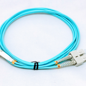מגשר אופ' LC-D/SC-D OM3 MM Duplex תכלת 5מ'