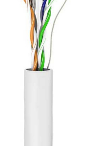 כבל CAT6 UTP CCA עובר פלוק 90 מטר צבע לבן מיועד להתקנות פנים כבל 1Gbps