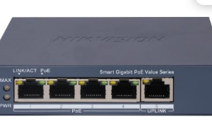 מתג POE מנוהל בענן CCTV 5 פורט | DS-3E1505P-EI