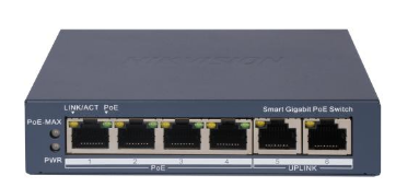 מתג POE CCTV מנוהל בענן 6 פורט | DS-3E1506P-EI