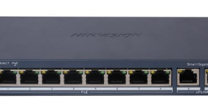 מתג POE CCTV מנוהל בענן 10 פורט שחור | DS-3E1510P-EI B
