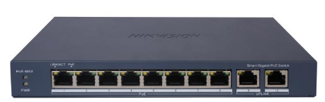 מתג POE CCTV מנוהל בענן 10 פורט שחור | DS-3E1510P-EI B