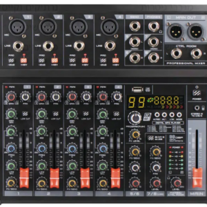 מיקסר 8 ערוצים עם 99 אפקטים, BT והקלטה KARSECT KG-FM